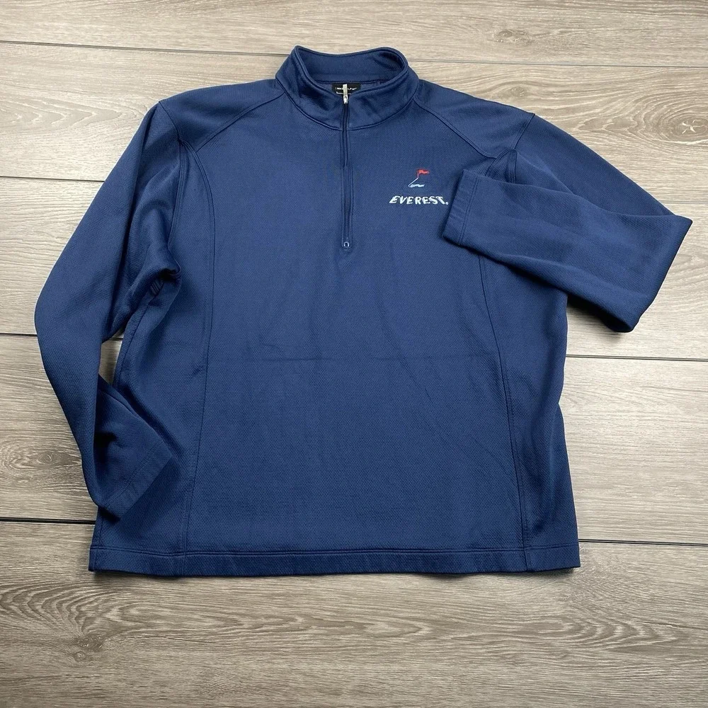 Nike‎ Golf Mens 1/4 Zip Pullover Navy Large Read